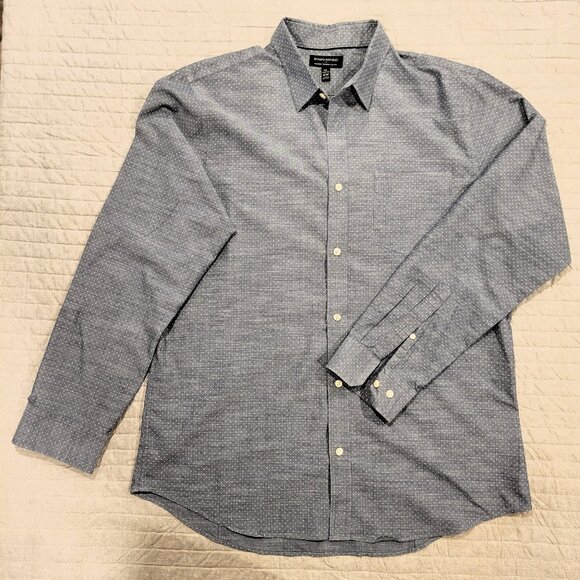 BANANA REPUBLIC SLIM WRINKLE-RESISTANT DRESS SHIRT - Picture 1 of 8